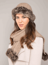Merino Possum Fur Trim Beanie