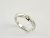 Wave zircon 925 silver ring