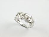 weaving zircon 925 silver ring