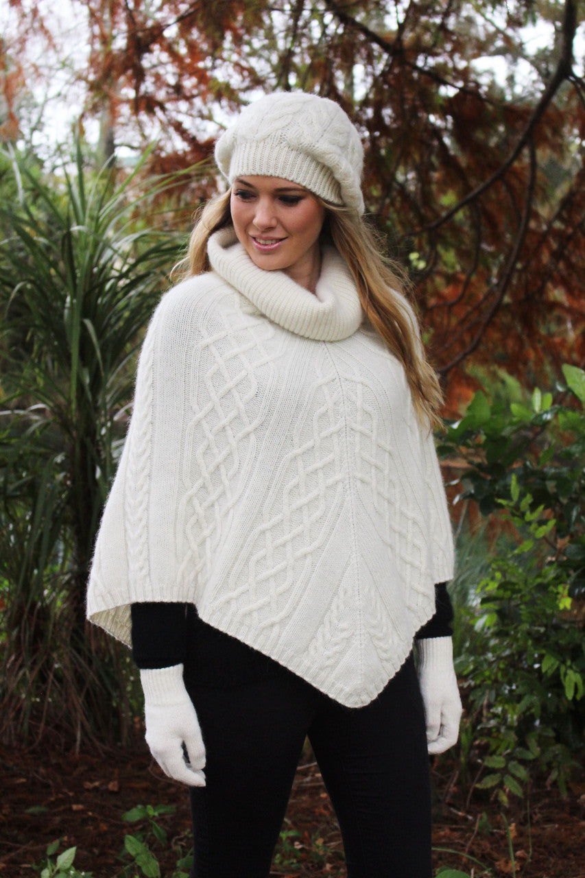 Pure Alpaca Cable Beanie