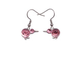Boxed kiwi rhodium earrings with Crystal from Swarovski