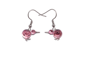 Boxed kiwi rhodium earrings with Crystal from Swarovski