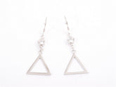 Boxed fashion 925 sterling silver triangle earrings