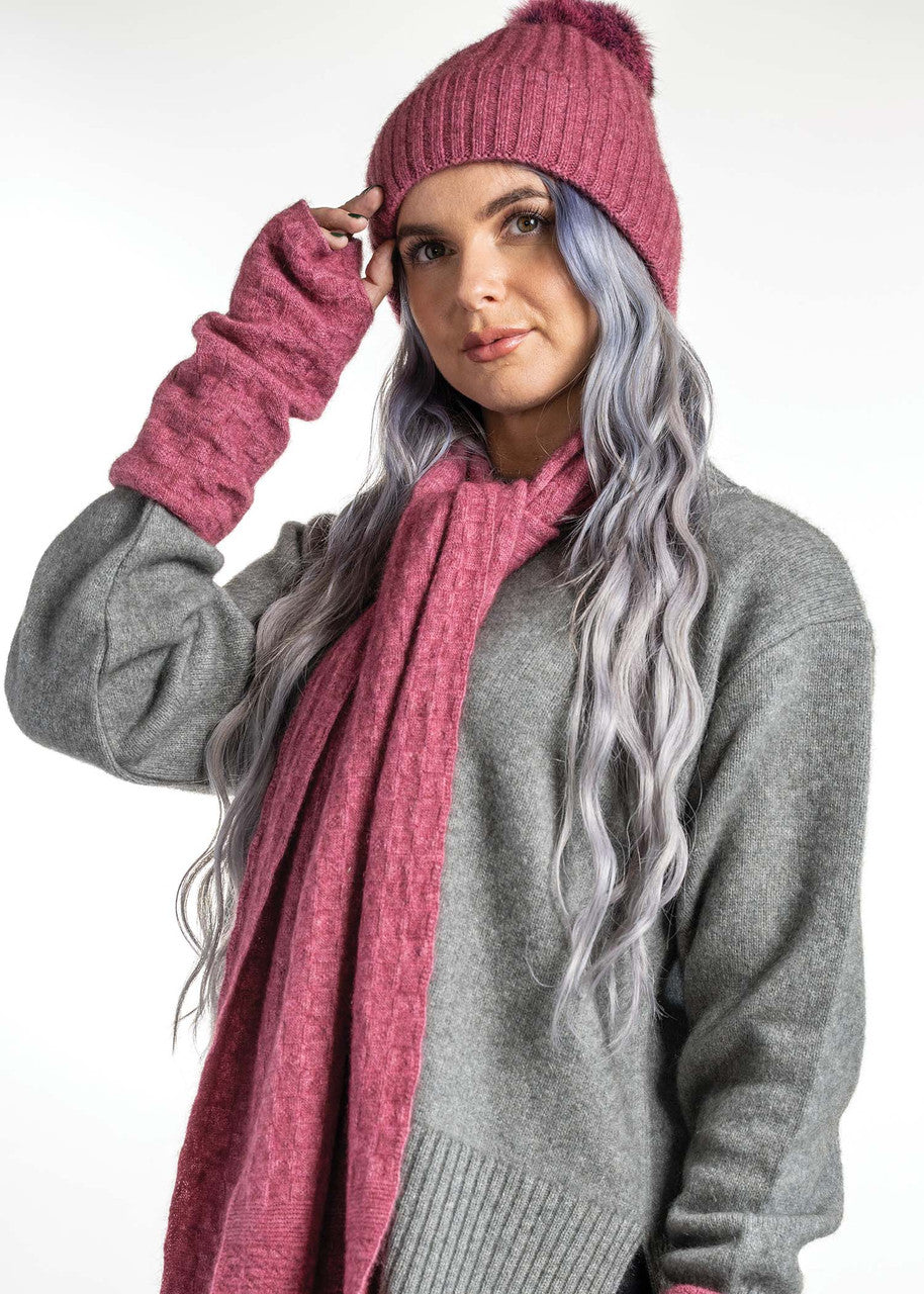 Merino Possum Fur Pom Pom Beanie