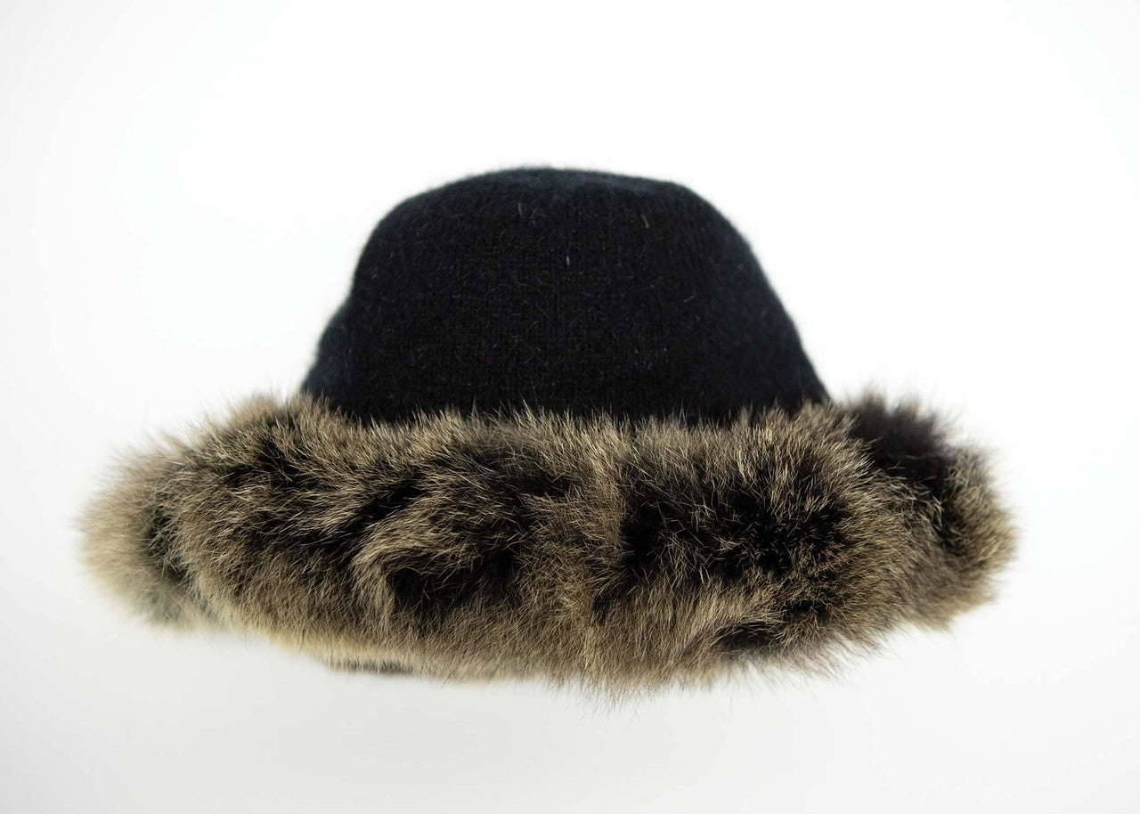 Merino Possum Fur Trim Beanie