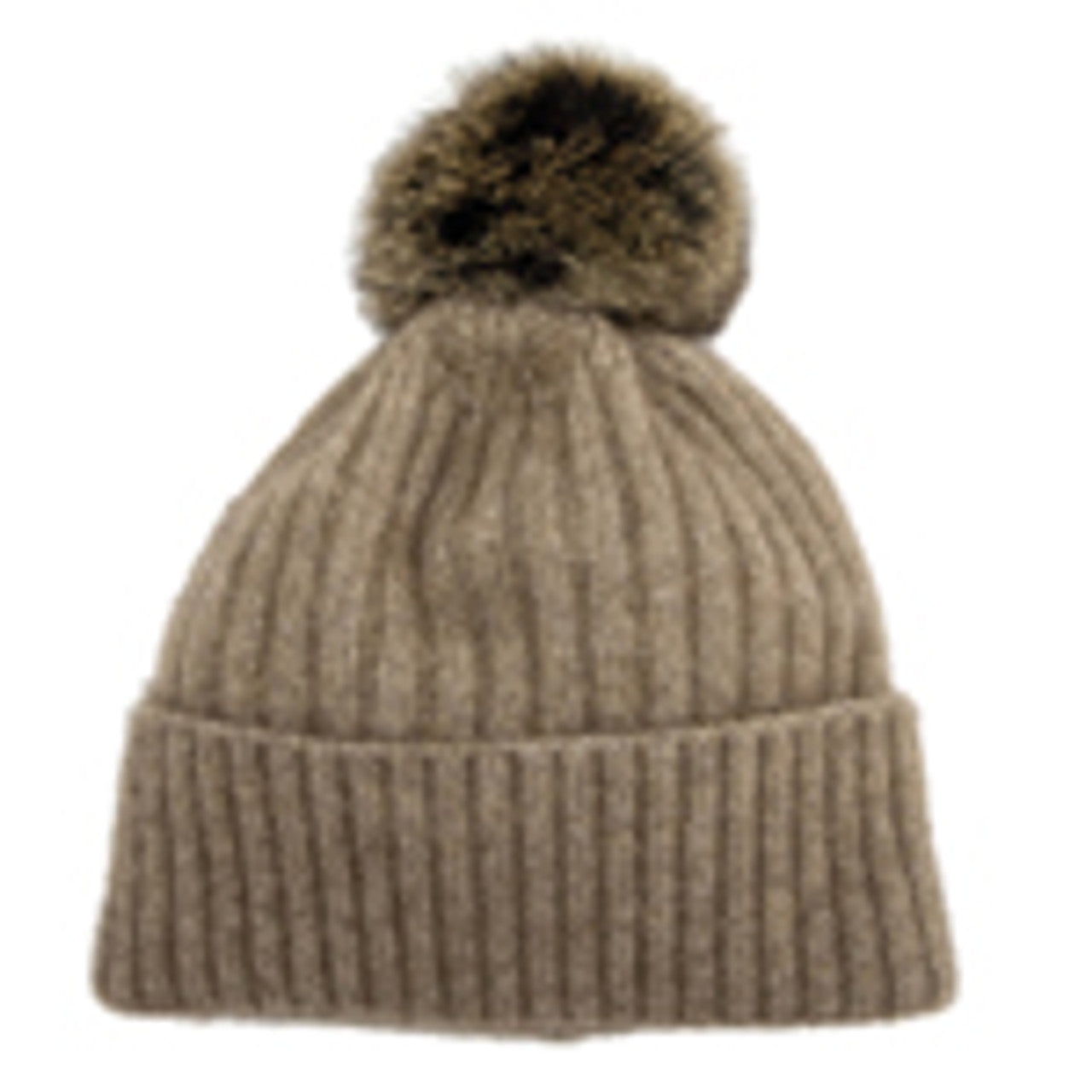 Merino Possum Fur Pom Pom Beanie