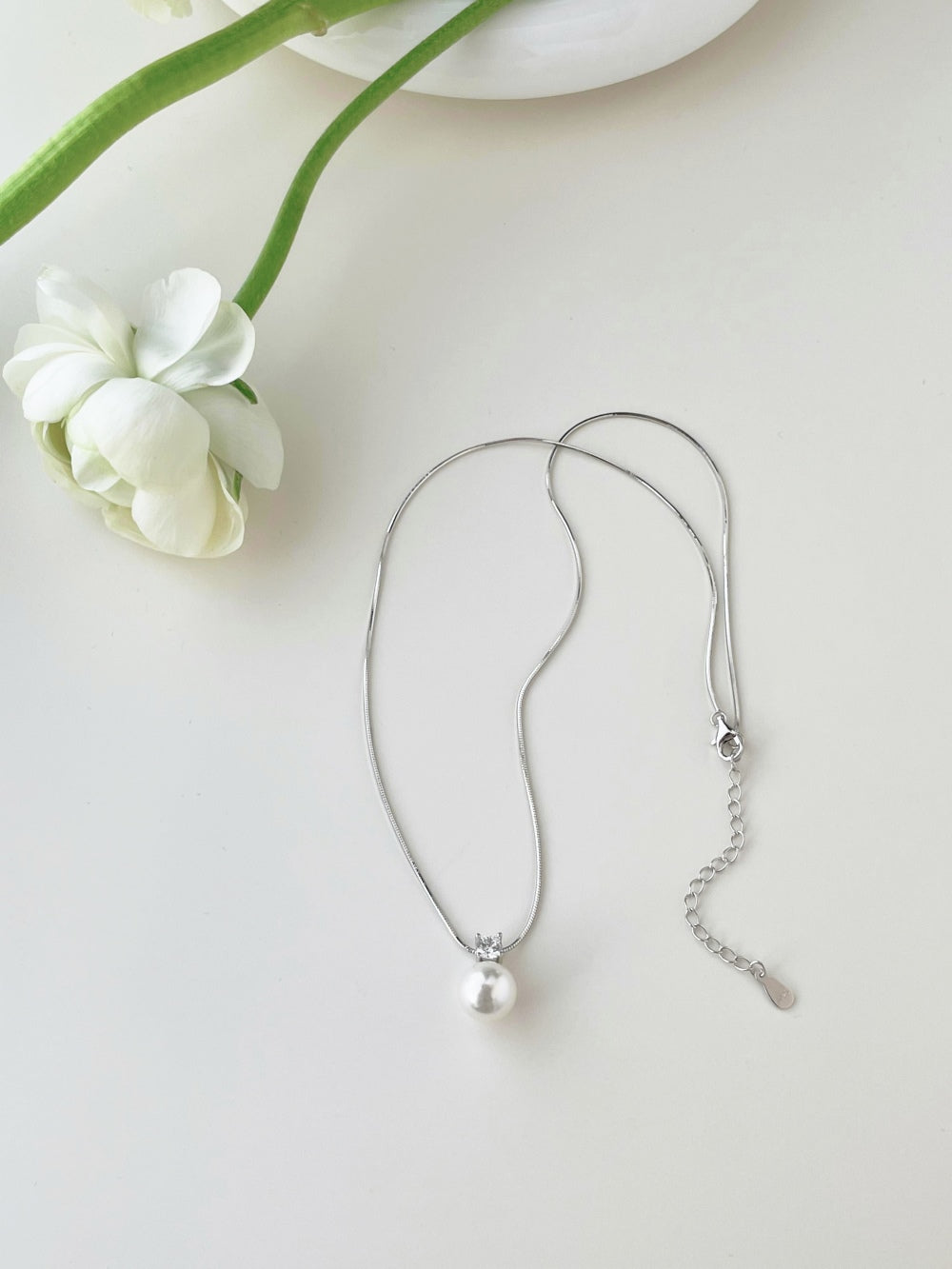 925 Silver Pearl Necklace