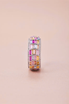 925 Silver Multi-Color Ring